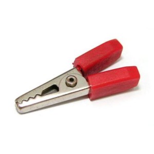 GBC 18.7552.00 - Insulated Crocodile Clamp Nickel plated Red INSULATED CROCODILE Onetrade